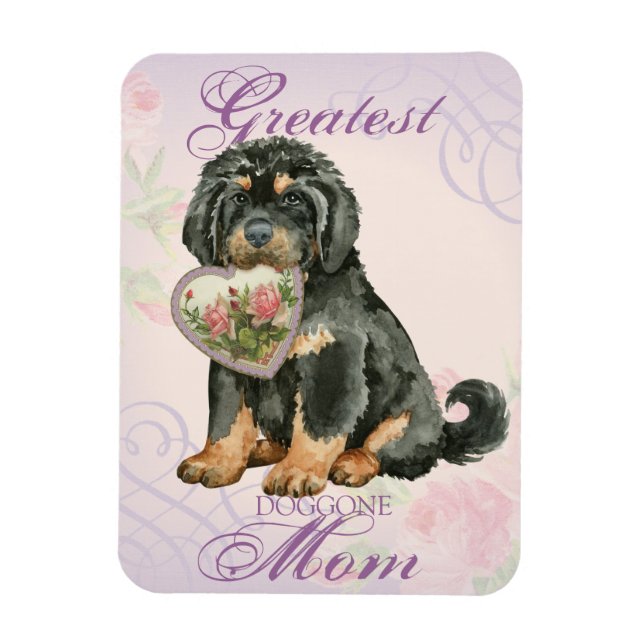 Tibetan Mastiff Heart Mama Magnet (Vertikal)
