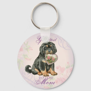 Tibetan Mastiff Heart Mama Schlüsselanhänger