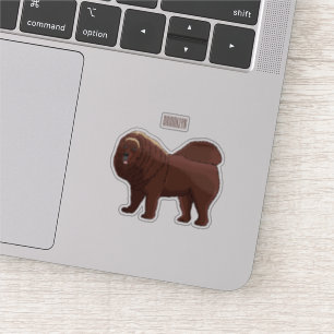Tibetan Mastiff Hunde Cartoon Illustration Aufkleber
