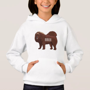 Tibetan Mastiff Hunde Cartoon Illustration Hoodie