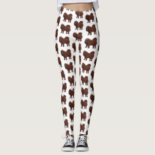 Tibetan Mastiff Hunde Cartoon Illustration Leggings
