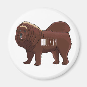 Tibetan Mastiff Hunde Cartoon Illustration Magnet