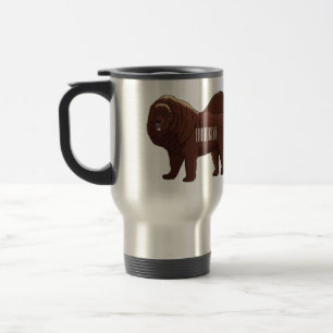 Tibetan Mastiff Hunde Cartoon Illustration Reisebecher