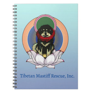Tibetan Mastiff Lotus Blume Spiral Notebook Notizblock