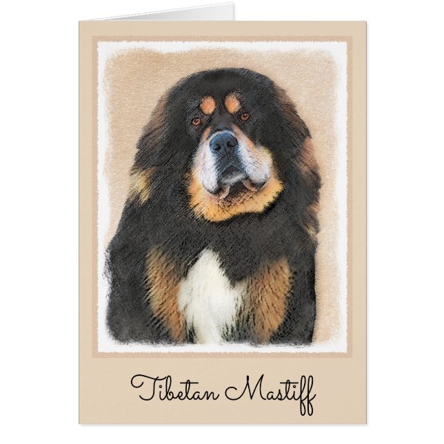 Tibetan Mastiff Malerei - Niedliche Original Dog A (Vorne)