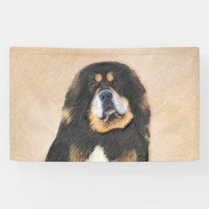Tibetan Mastiff Malerei - Niedliche Original Dog A Banner