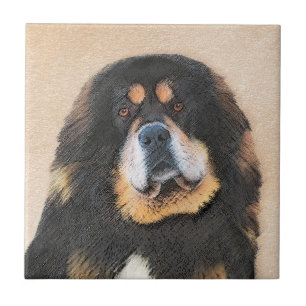 Tibetan Mastiff Malerei - Niedliche Original Dog A Fliese
