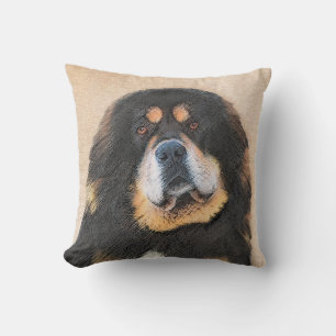 Tibetan Mastiff Malerei - Niedliche Original Dog A Kissen
