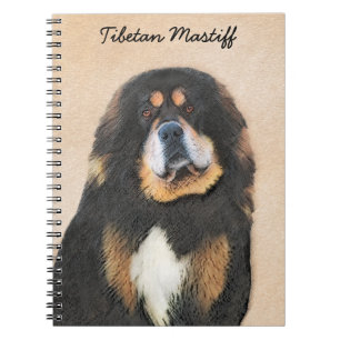 Tibetan Mastiff Malerei - Niedliche Original Dog A Notizblock