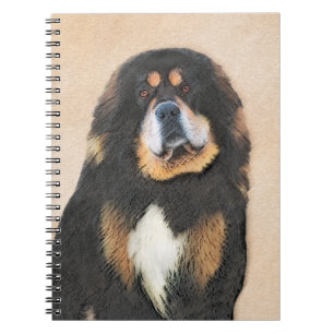 Tibetan Mastiff Malerei - Niedliche Original Dog A Notizblock