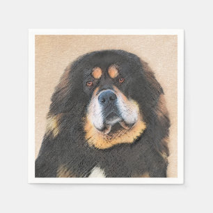 Tibetan Mastiff Malerei - Niedliche Original Dog A Serviette