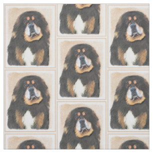 Tibetan Mastiff Malerei - Niedliche Original Dog A Stoff