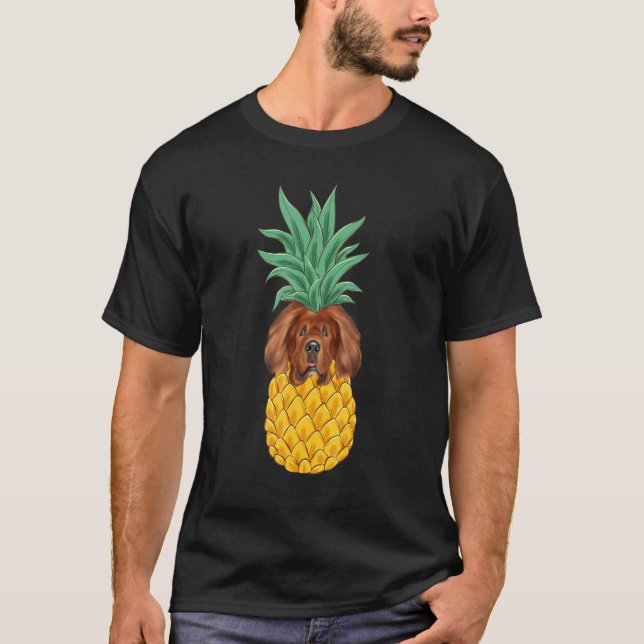 Tibetan Mastiff Pineapple Dog T-Shirt (Vorderseite)
