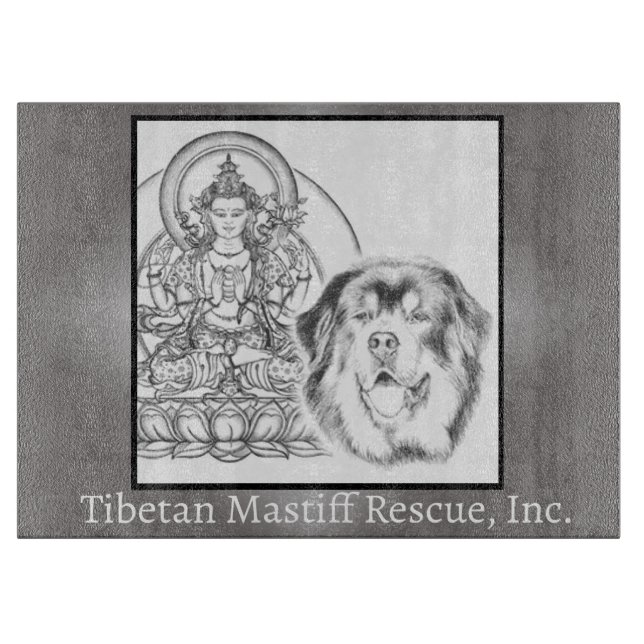 Tibetan Mastiff Rescue Logo Cutting Board Schneidebrett (Vorderseite)