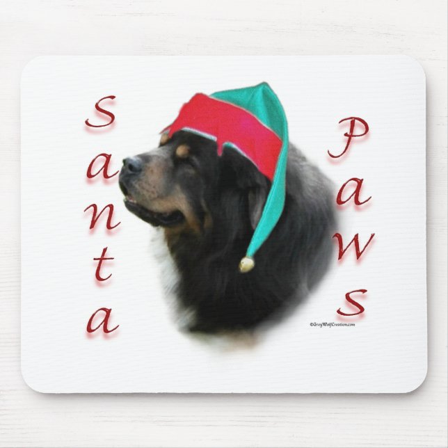 Tibetan Mastiff Santa Paws Mousepad (Vorne)
