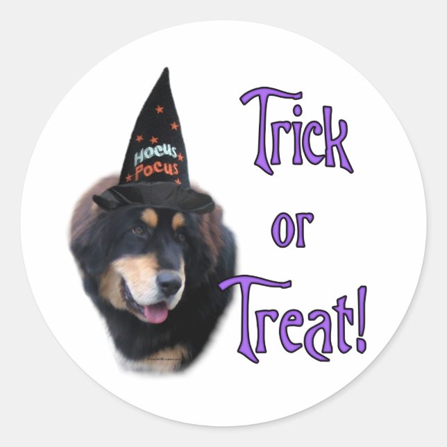 Tibetan Mastiff Trick Runder Aufkleber (Vorderseite)