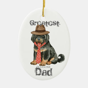 Tibetan Mastiff Vater Keramik Ornament