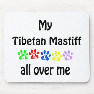 Tibetan Mastiff Walks Design Mousepad