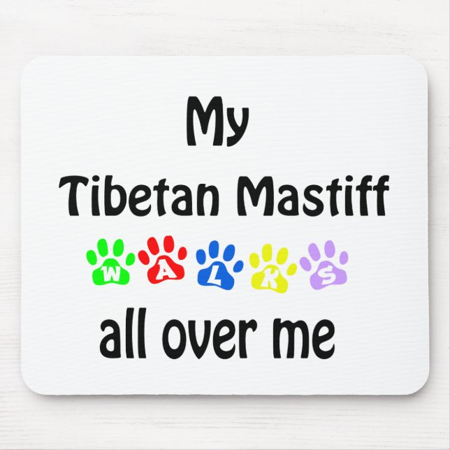 Tibetan Mastiff Walks Design Mousepad (Vorne)