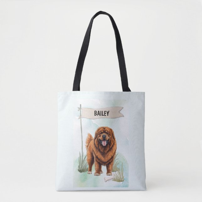 Tibetan-Mastiff Wasserfarben Persönlicher Hund (Vorderseite)