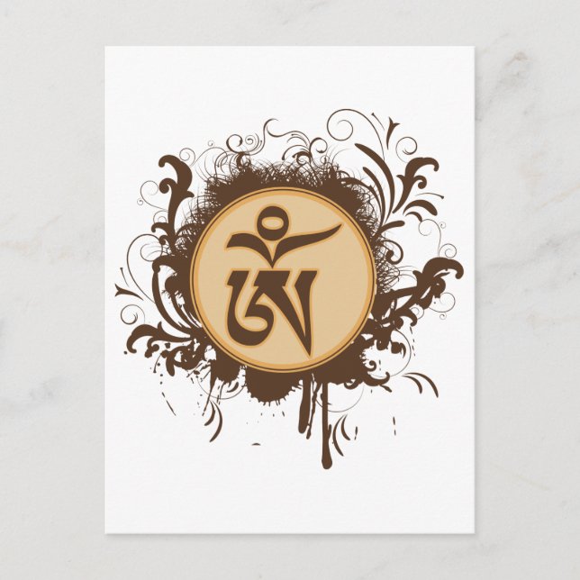 Tibetan Om Postkarte (Vorderseite)