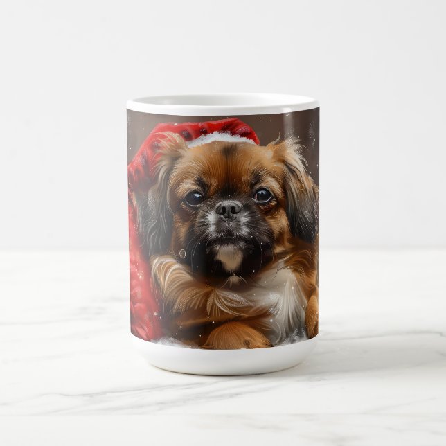 Tibetan Spaniel Dog Weihnachtsfest Kaffeetasse (Mittel)