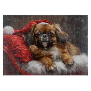 Tibetan Spaniel Dog Weihnachtsfest Schneidebrett