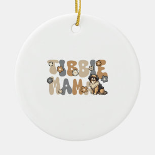 Tibetan Spaniel Groovy Tibbie Mama Keramik Ornament