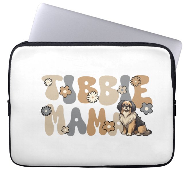 Tibetan Spaniel Groovy Tibbie Mama Laptopschutzhülle (Vorderseite)