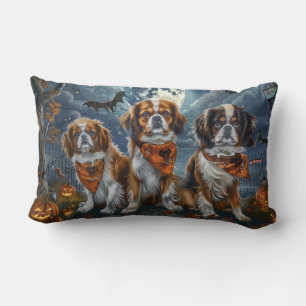 Tibetan Spaniel Halloween Gruselig  Lendenkissen