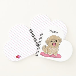 Tibetan Spaniel Hund mit Name Notizbuch