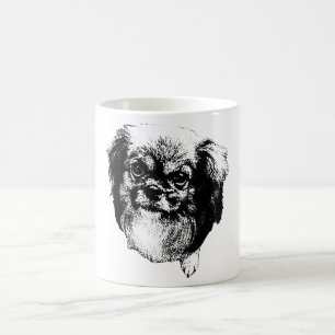 Tibetan Spaniel Hundetasse – Porträt im Tintenstil Kaffeetasse
