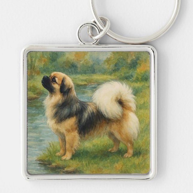 Tibetan Spaniel Schlüsselanhänger (Vorne)
