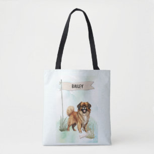 Tibetan Spaniel Wasserfarben Personalisierter Hund