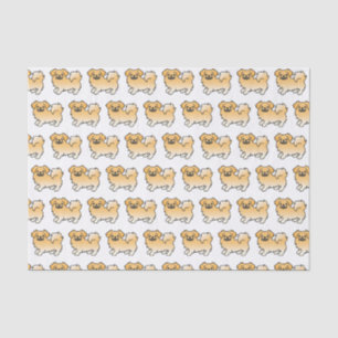 Tibetan Spaniel Welpe Süßes Cartoon-Hund-Muster Seidenpapier