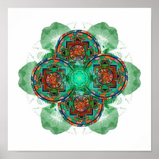 Tibetan Tantric Mandala Poster