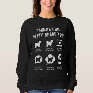 Tibetan Terrier Dinge In Freizeit Hund Mama Papa Sweatshirt