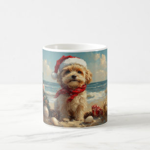Tibetan Terrier Dog Christmas Vintag Beach Kaffeetasse