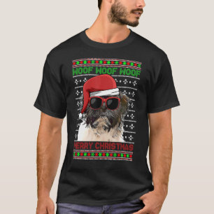 Tibetan Terrier Dog Funny Woof Frohe Weihnachten T-Shirt