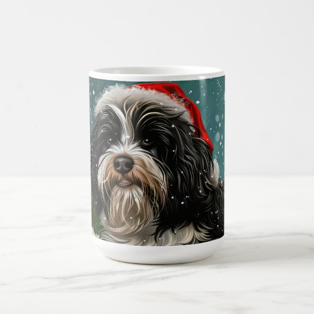 Tibetan Terrier Dog Weihnachtsfest Kaffeetasse (Mittel)