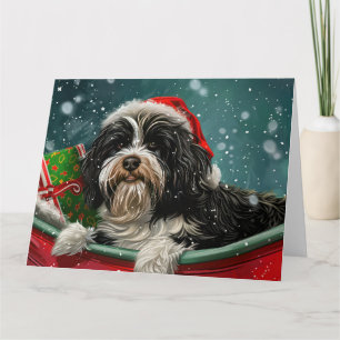 Tibetan Terrier Dog Weihnachtsfest Karte