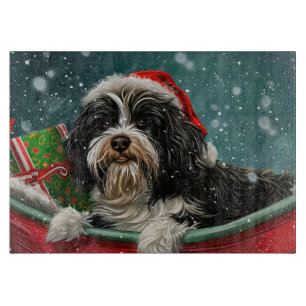 Tibetan Terrier Dog Weihnachtsfest Schneidebrett