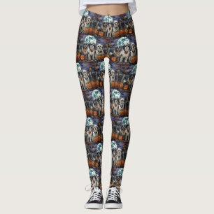Tibetan Terrier Halloween Gruselig Leggings