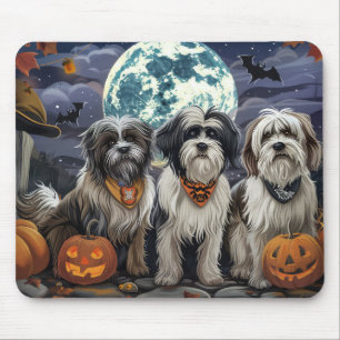 Tibetan Terrier Halloween Gruselig Mousepad