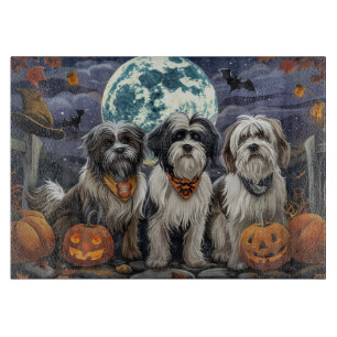 Tibetan Terrier Halloween Spooky Schneidebrett