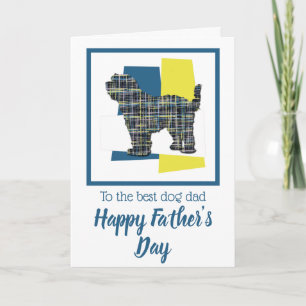 Tibetan Terrier Hund TriColour Vatertagskarte Karte