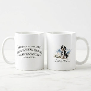 Tibetan Terrier Hund Wasserfarbe Rasse Zitat Kaffeetasse