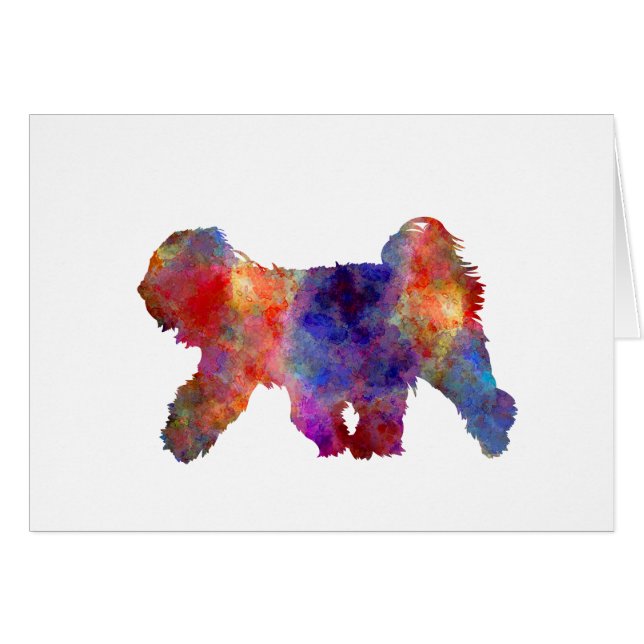 Tibetan Terrier im Watercolor (Vorderseite (Horizontal))