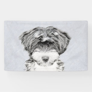 Tibetan Terrier Painting - Niedliche Original Dog Banner