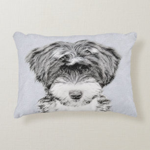 Tibetan Terrier Painting - Niedliche Original Dog  Dekokissen